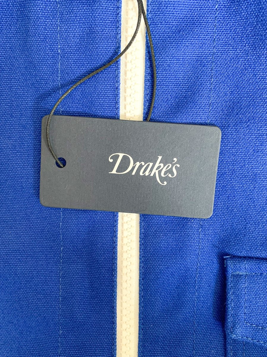Drake's Blue Cotton 18oz Canvas Yacht Sailing Chore Jacket - Imagen 9
