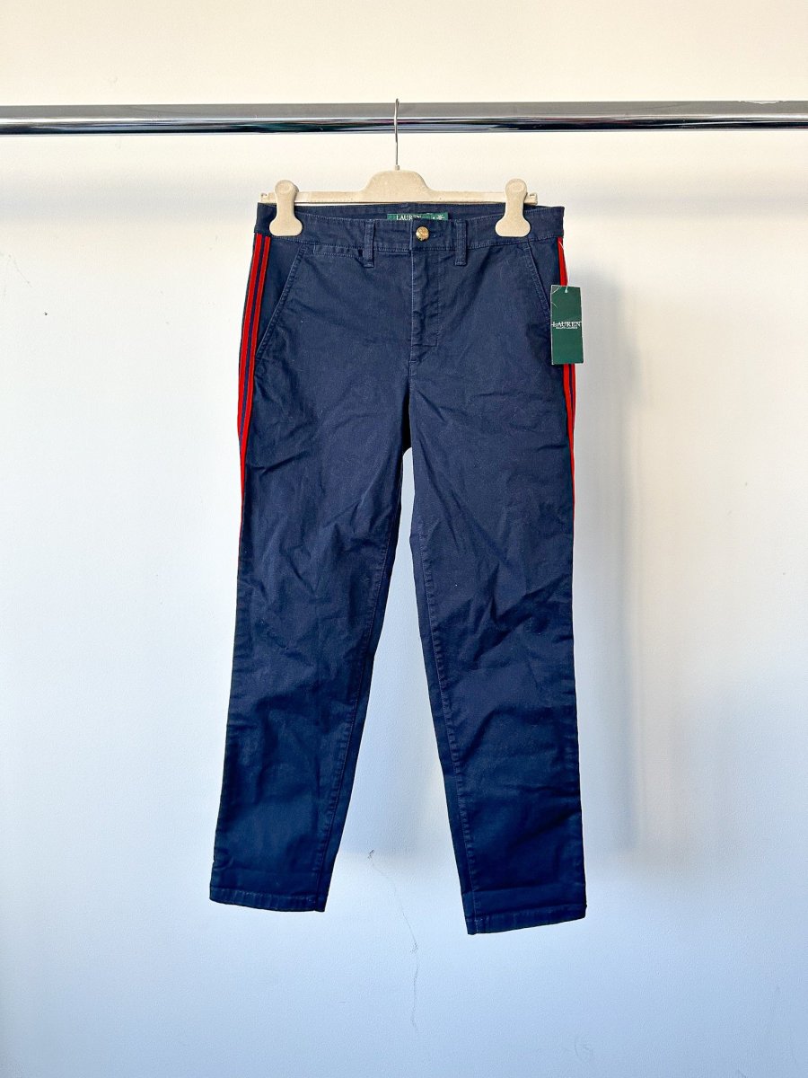 Lauren Ralph Lauren Navy Classic Side Stripe Trousers