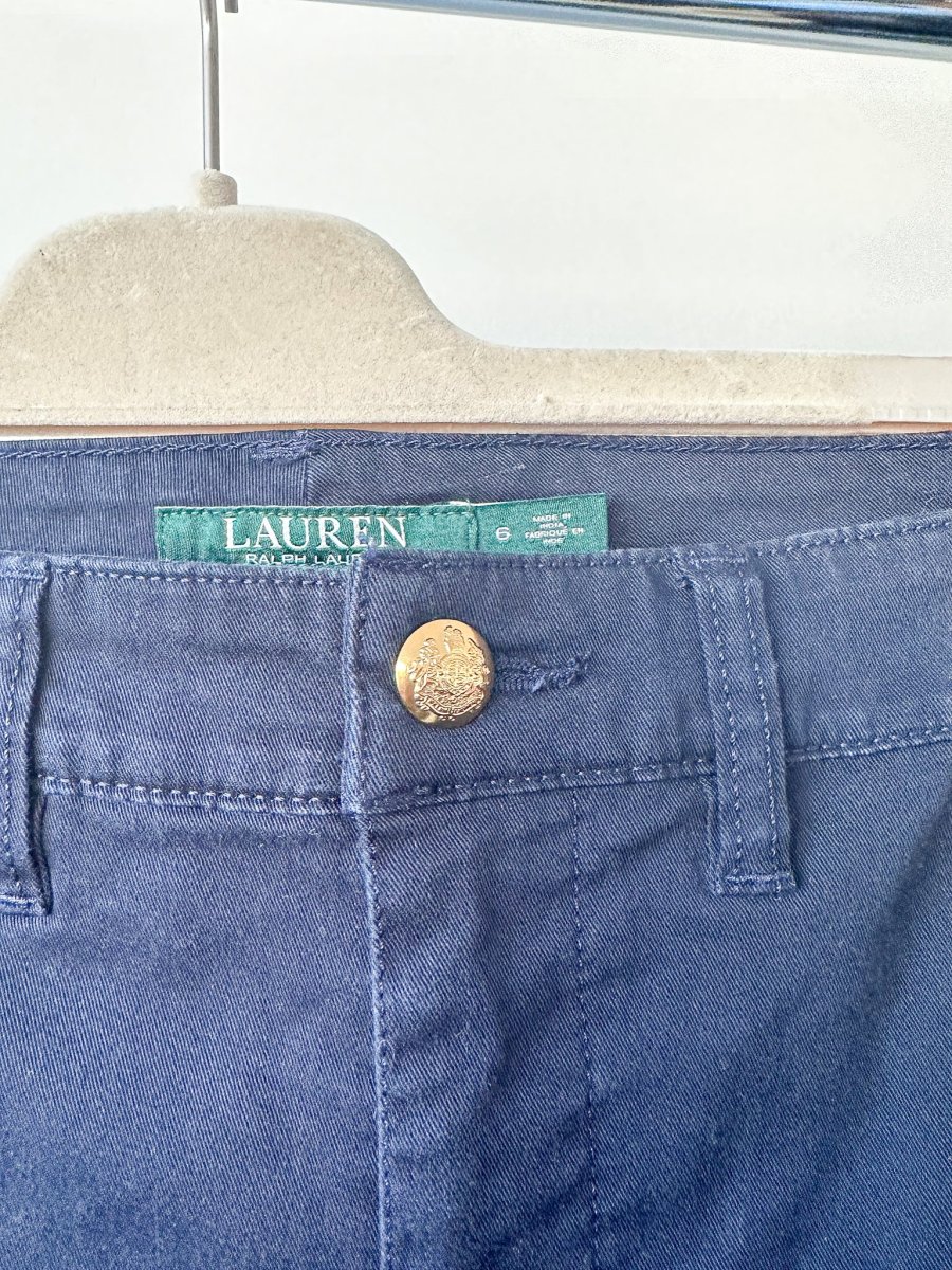 Lauren Ralph Lauren Navy Classic Side Stripe Trousers - Imagen 5