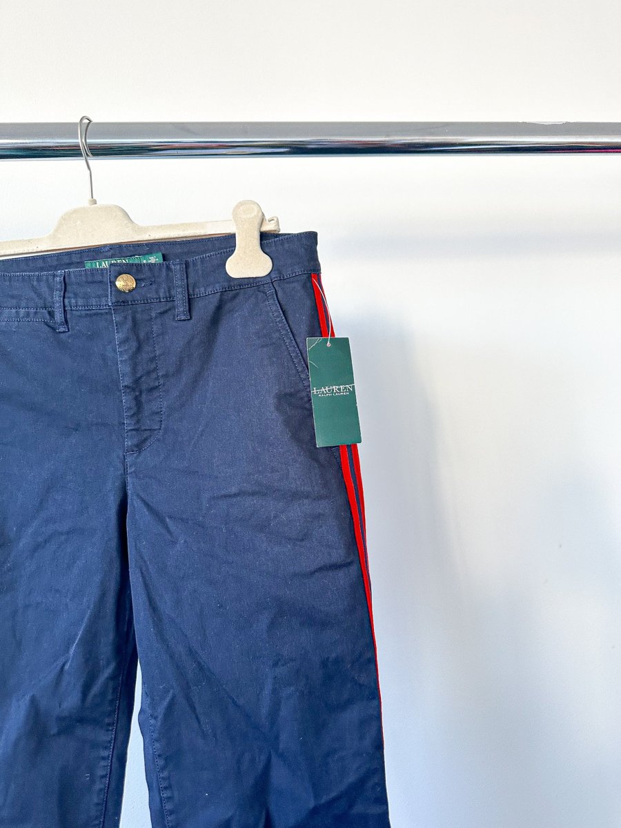 Lauren Ralph Lauren Navy Classic Side Stripe Trousers - Imagen 3