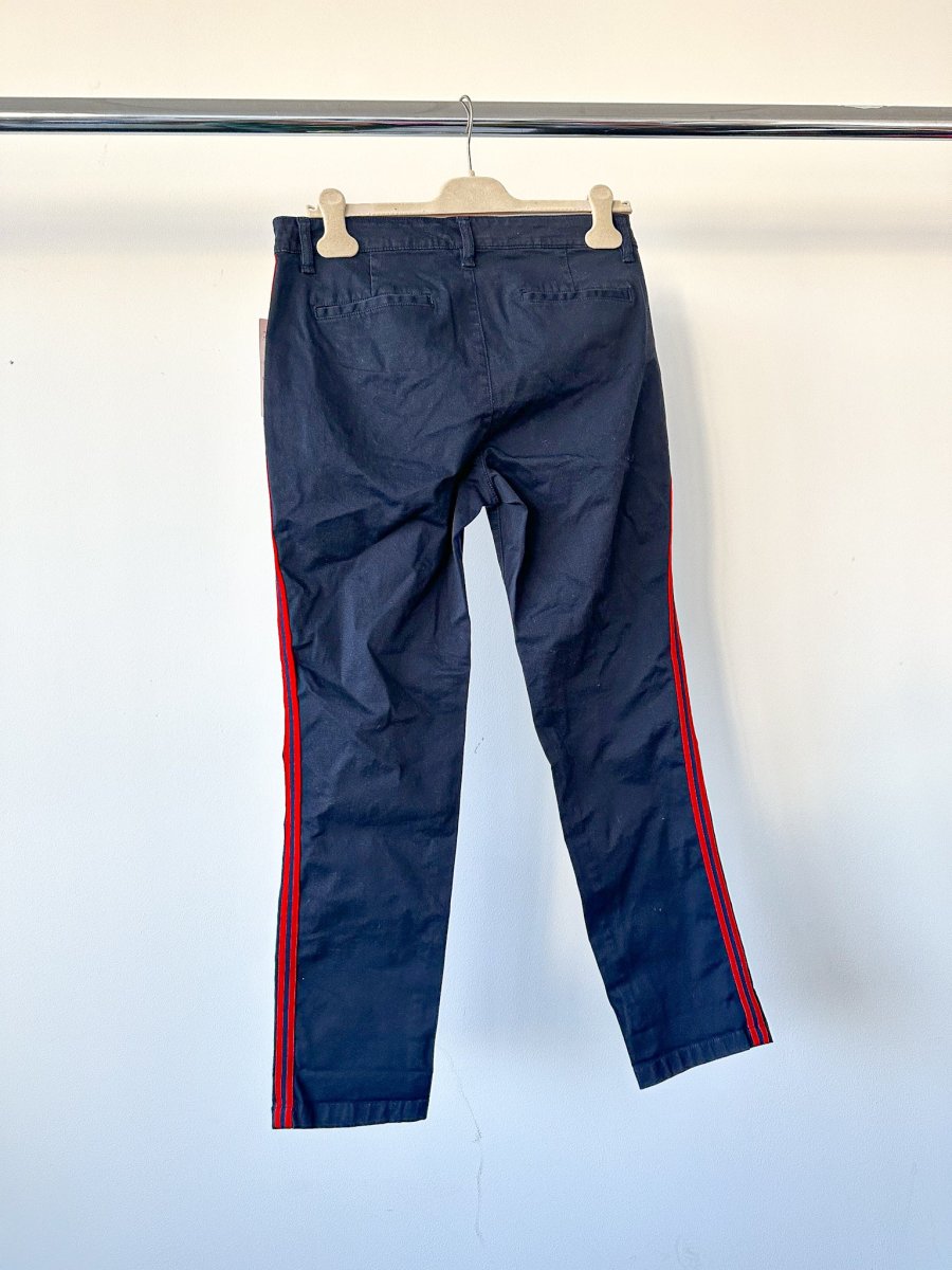 Lauren Ralph Lauren Navy Classic Side Stripe Trousers - Imagen 4