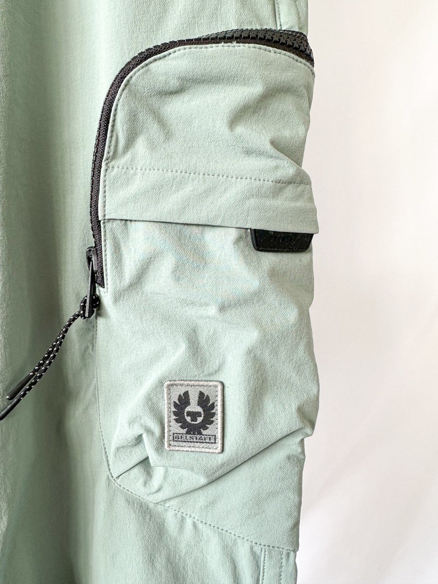 Belstaff Steel Green Slide Cargo Trousers - Imagen 3