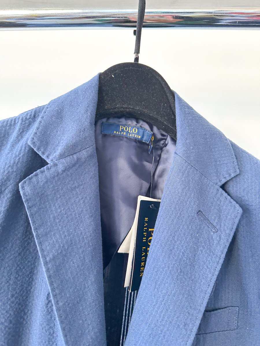 POLO RALPH LAUREN Blue Seersucker Blazer Jacket - Imagen 3