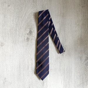 Drake's X Kingsman Eggsy Harry Navy Blue Pink Repp Tie