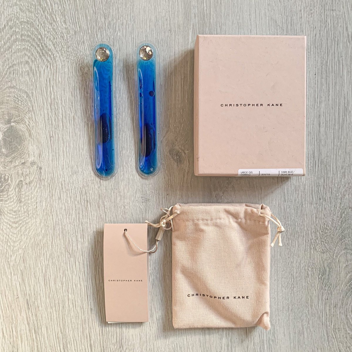 Christopher Kane Lava Gel Large Blue Earrings - Imagen 2