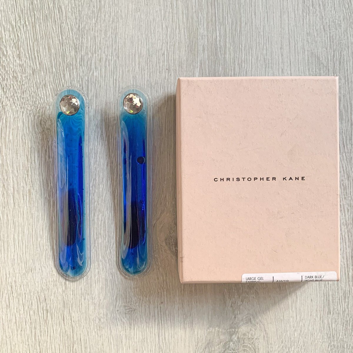 Christopher Kane Lava Gel Large Blue Earrings - Imagen 4