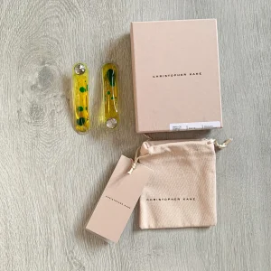 Christopher Kane Lava Gel Yellow Green Liquid Earrings