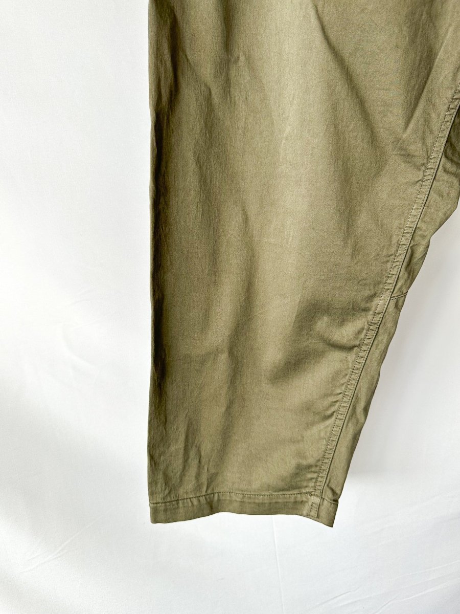Stone Island Shadow Project Khaki Green Cotton Woold Blend Cropped Trousers - Imagen 6