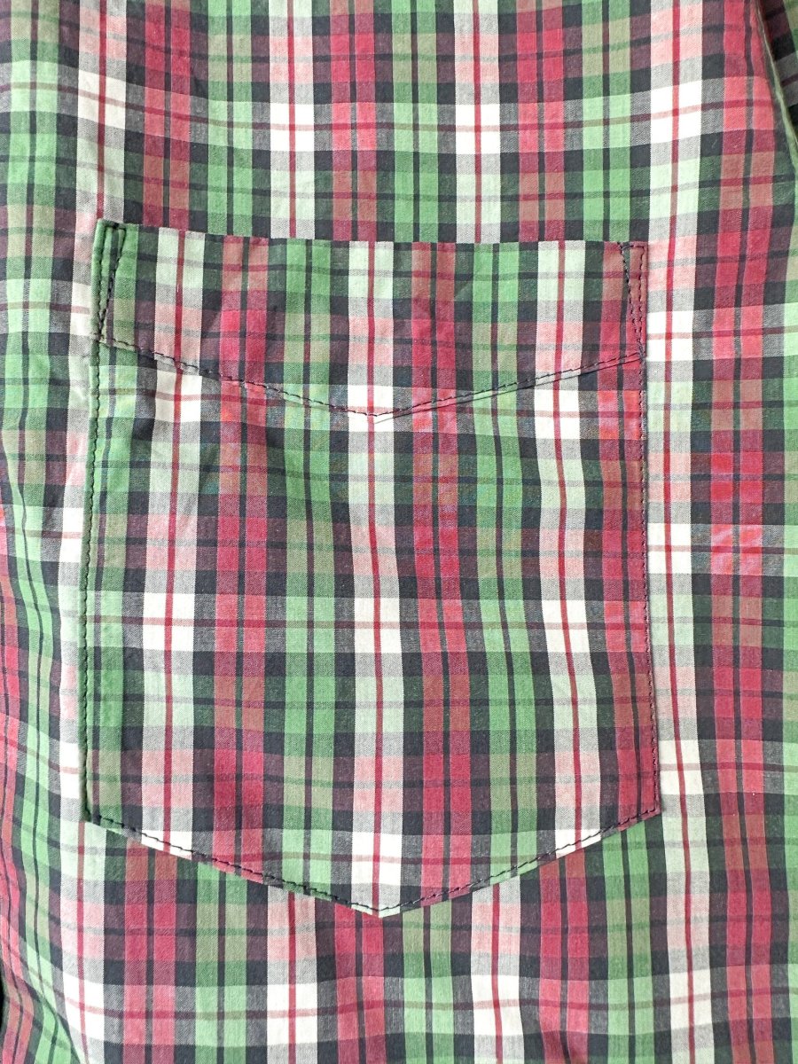 Isabel Marant Jason Embroidered Green Checked Cotton Poplin Shirt - Imagen 5
