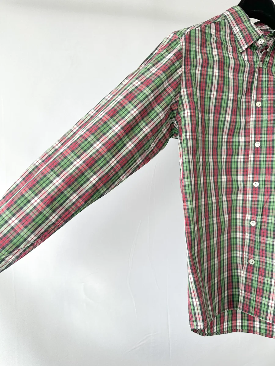 Isabel Marant Jason Embroidered Green Checked Cotton Poplin Shirt - Imagen 9