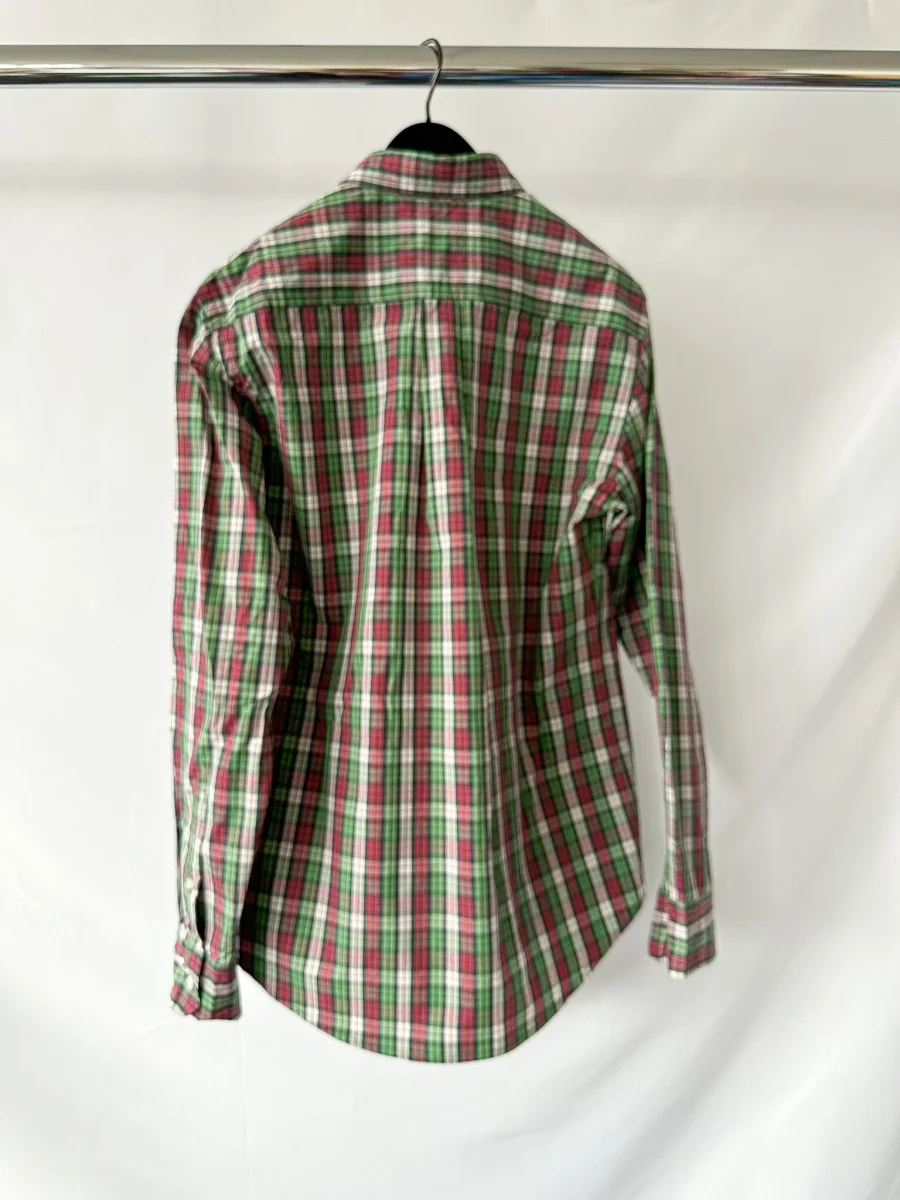 Isabel Marant Jason Embroidered Green Checked Cotton Poplin Shirt - Imagen 3