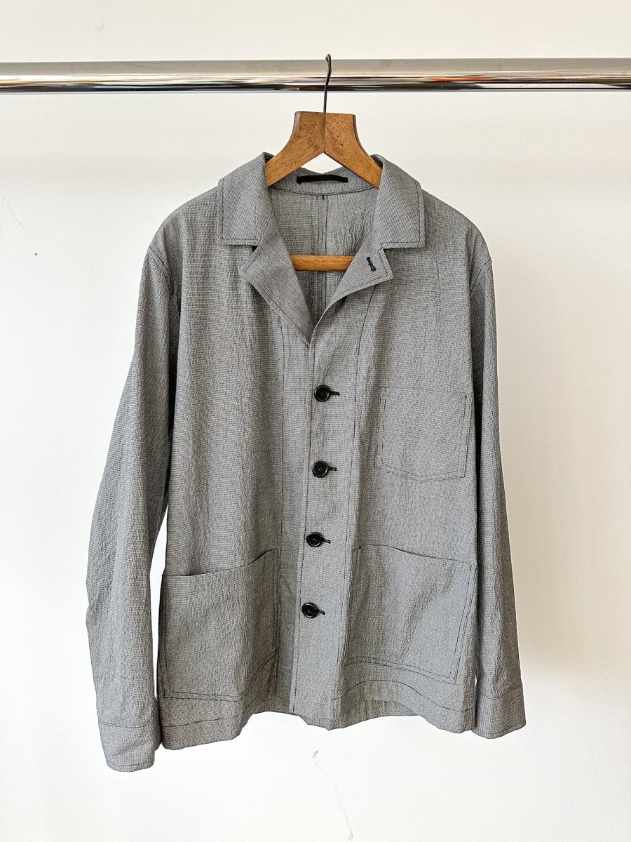 Kilgour Grey Tiny Dogtooth Grey Workwear Chore Jacket - Imagen 3