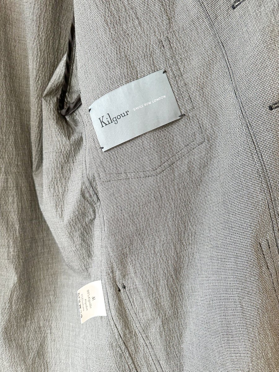 Kilgour Grey Tiny Dogtooth Grey Workwear Chore Jacket - Imagen 6