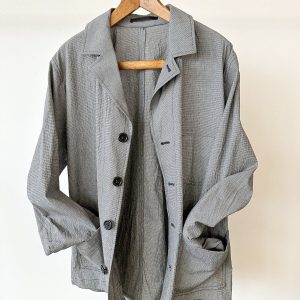 Kilgour Grey Tiny Dogtooth Grey Workwear Chore Jacket
