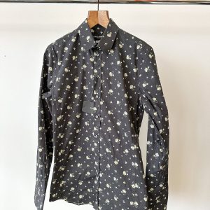 Dolce And Gabbana Black Floral Tailored Sicilia Shirt