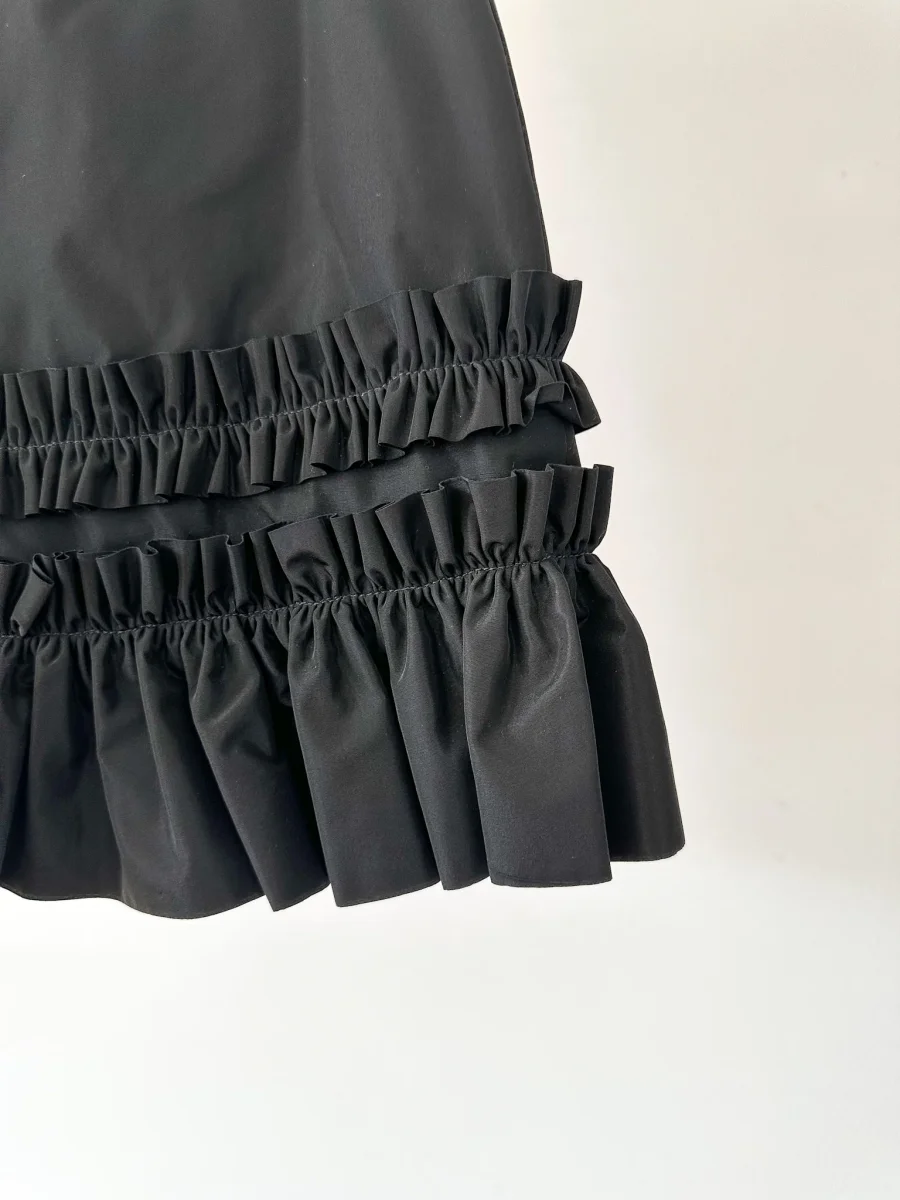 The Vampire's Wife Tribulation Black Taffeta Ruffle Trim Skirt - Imagen 8