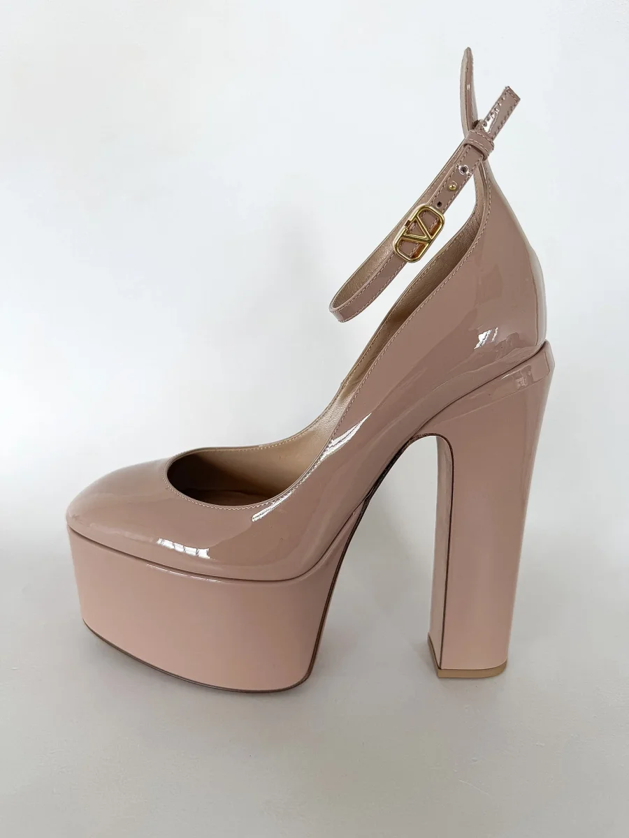 Valentino Garavani Tan-go 155 patent-leather platform pumps - Imagen 5
