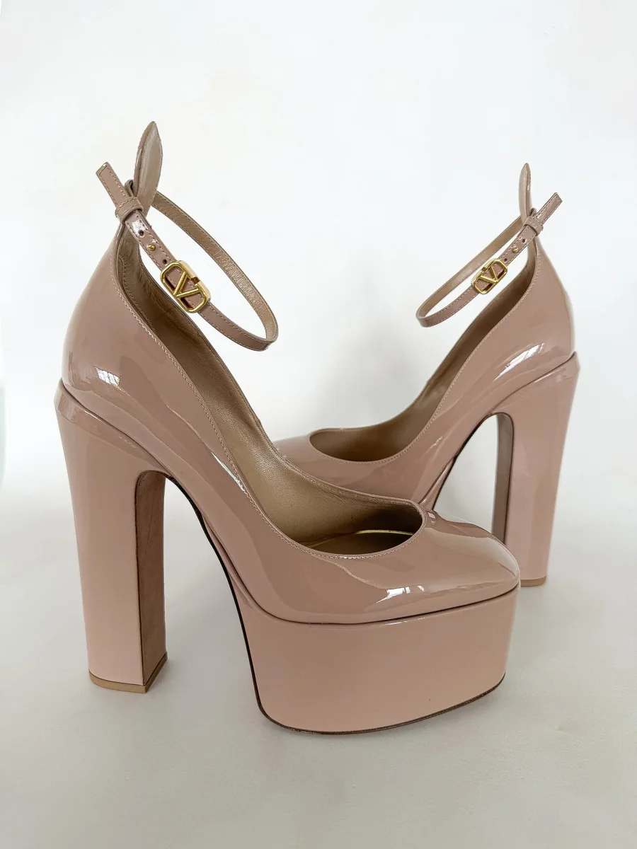 Valentino Garavani Tan-go 155 patent-leather platform pumps - Imagen 8