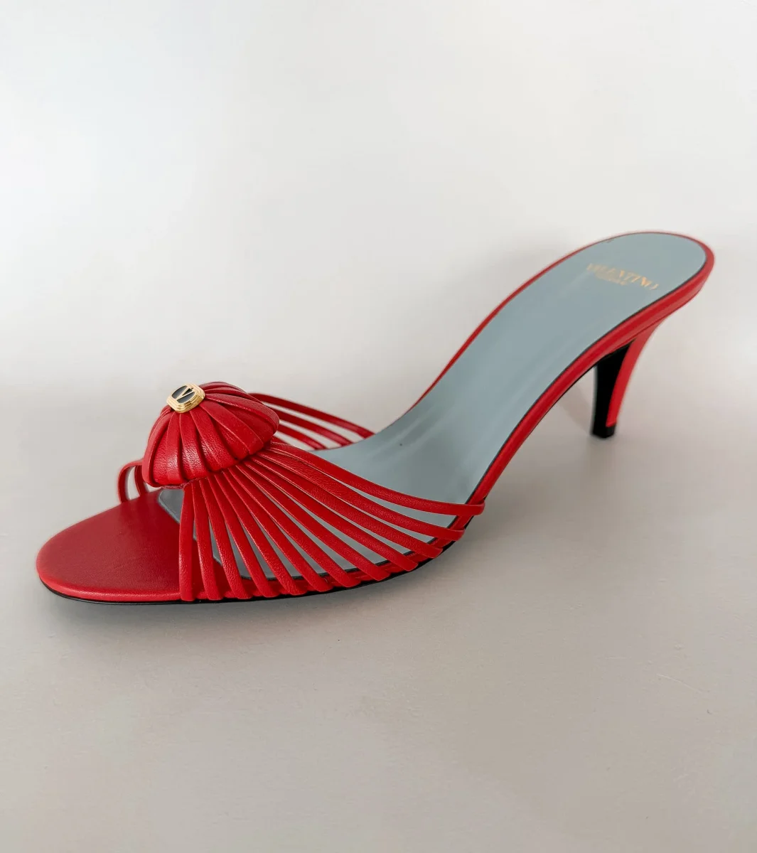 Valentino Garavani Leather Royal Heeled Mules - Imagen 9