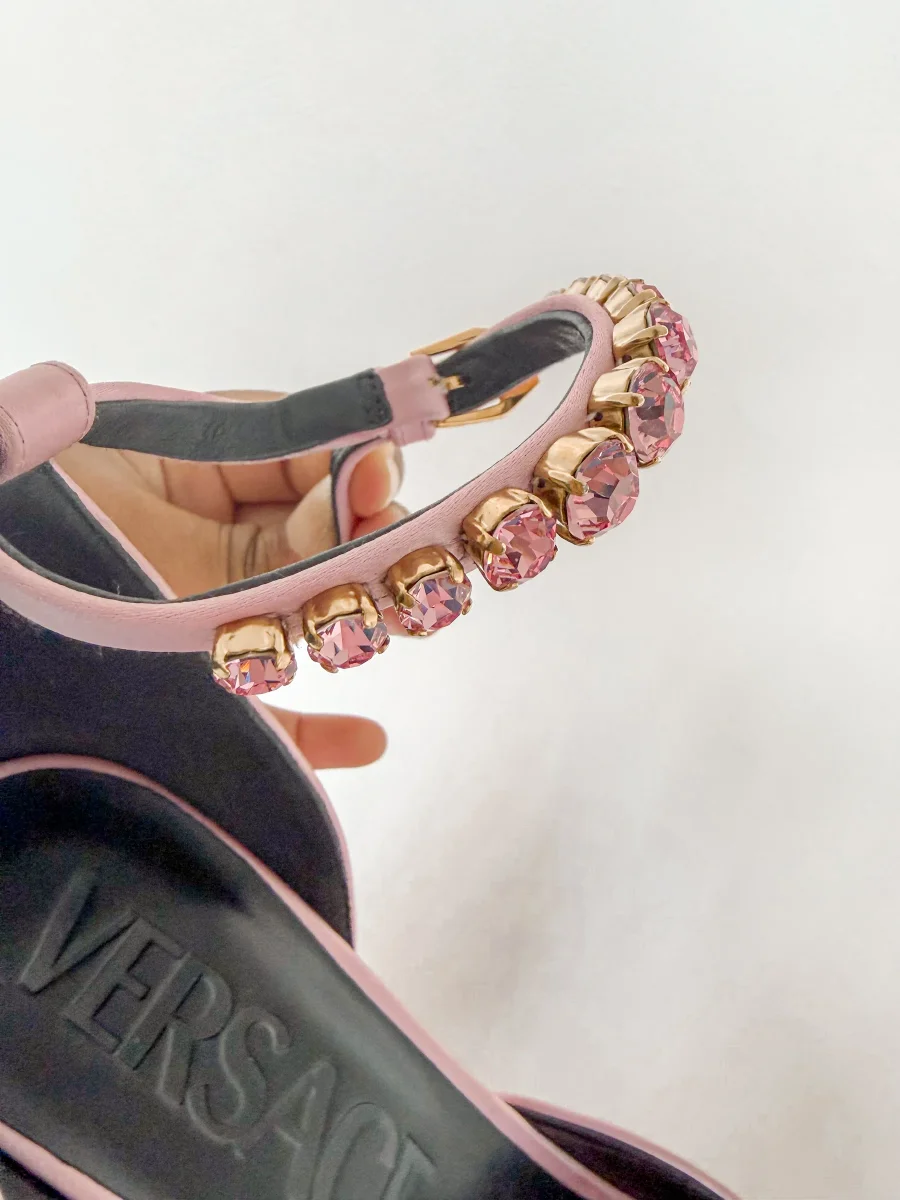 Versace Medusa Aevitas Satin Platform Pink Pumps - Imagen 7