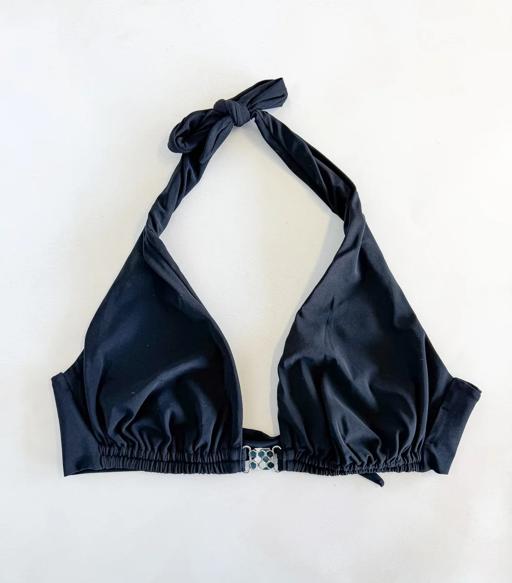 Pain De Sucre Black Tanami Chain Detail Halterneck Bikini Top - Imagen 7