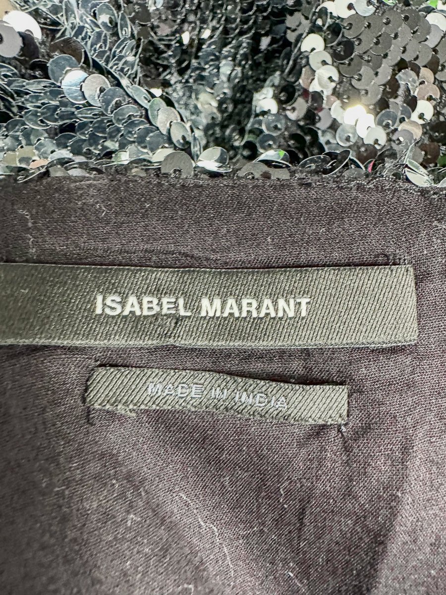 Isabel Marant Mandy Sequinned Embellished Plunge Bustier Top - Imagen 7