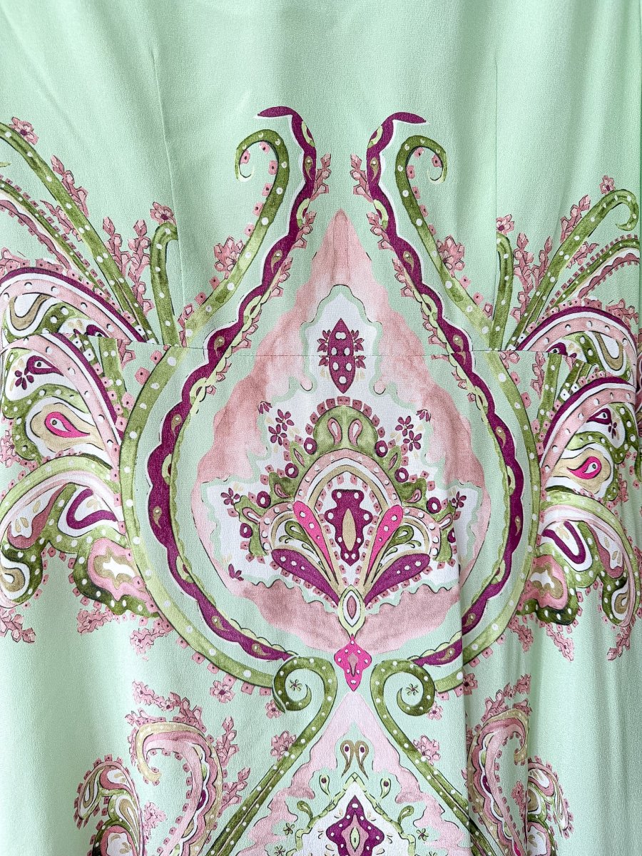 Hayley Menzies Green Paisley Print Jimi Silk Maxi Dress - Imagen 5