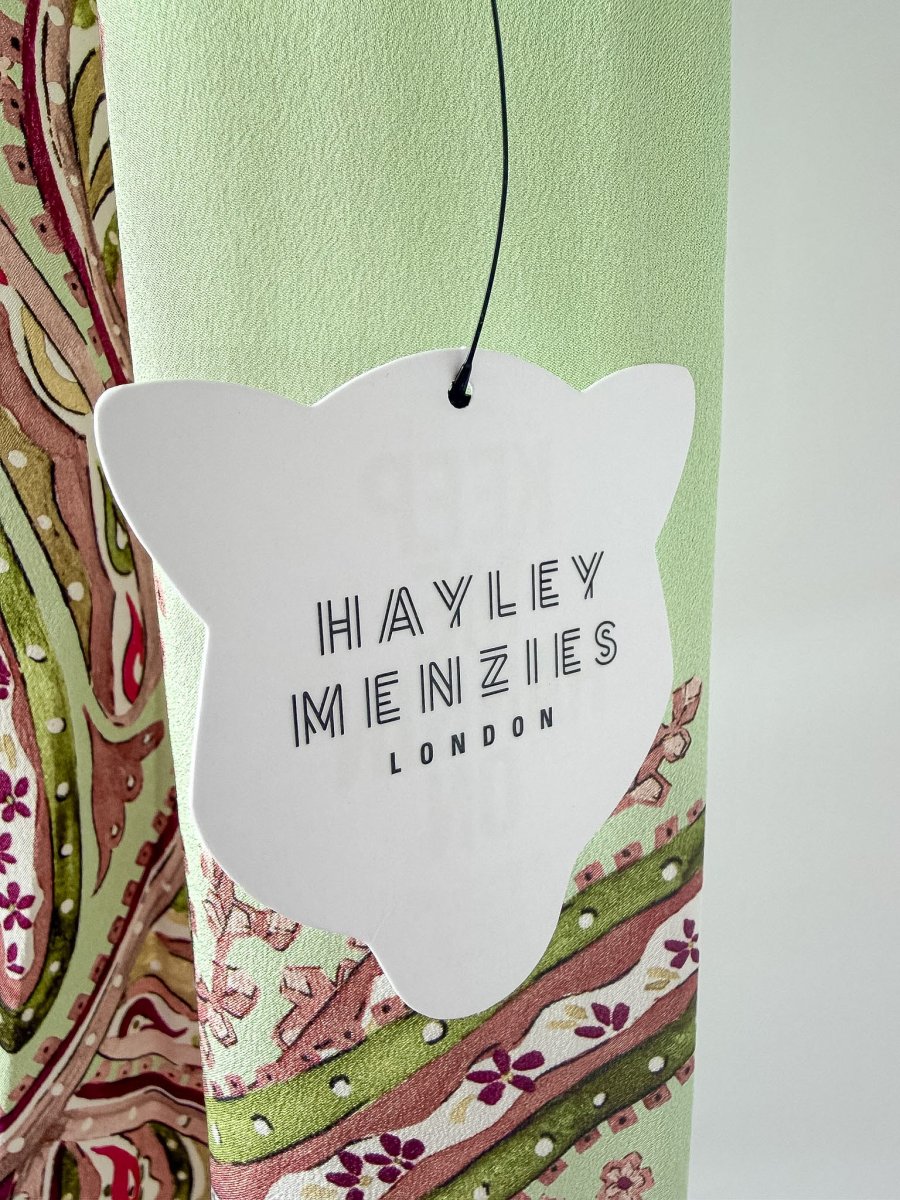 Hayley Menzies Green Paisley Print Jimi Silk Maxi Dress - Imagen 7