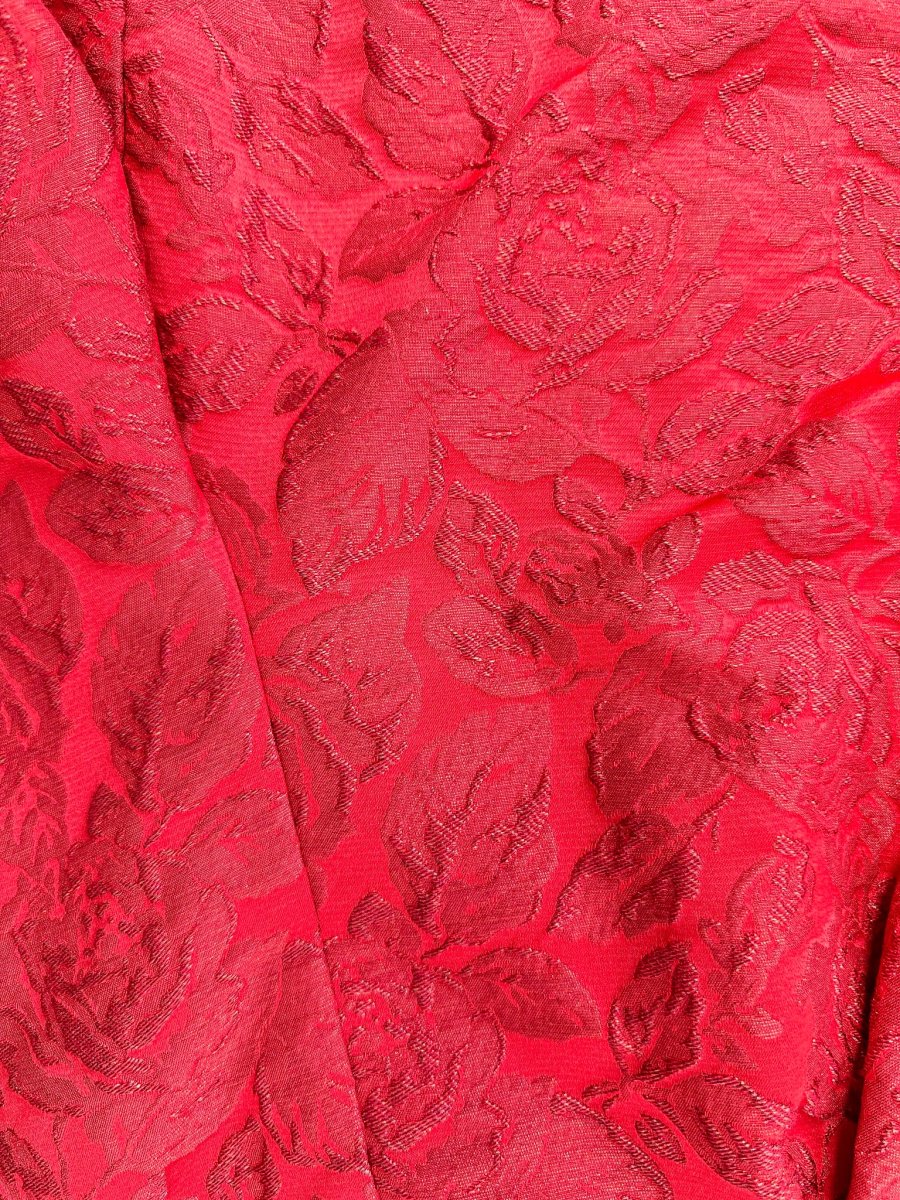 Monnalisa Girls Red Diamanté Heart Floral Brocade Shorts - Imagen 5
