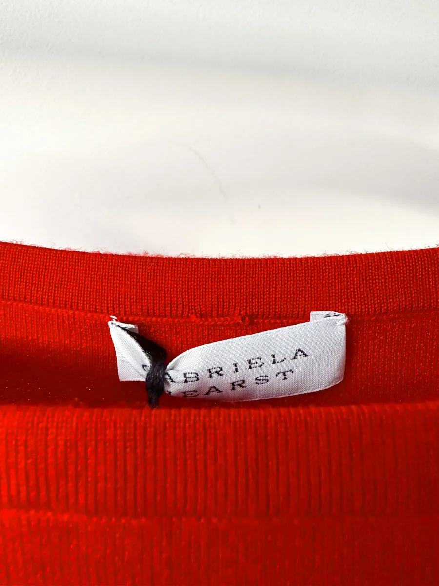 Gabriela Hearst Red Shar Wool & Cashmere-Silk Compact Knit Dress - Imagen 8