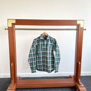 Drake's Check Heavyweight Cotton Green White Work Shirt Jacket
