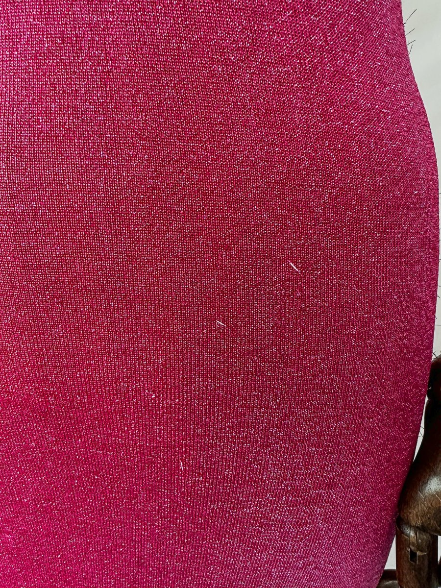 De La Vali Pink Shimmer Halterneck Midi Dress - Imagen 5