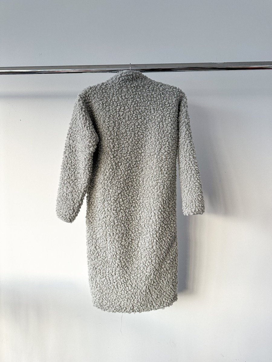 66° North Grey Varmahlid Shearling Teddy Fleece Cardi Coat - Imagen 3