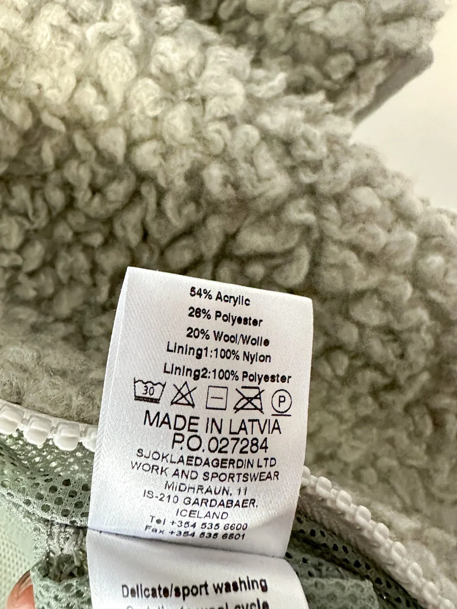 66° North Grey Varmahlid Shearling Teddy Fleece Cardi Coat - Imagen 9