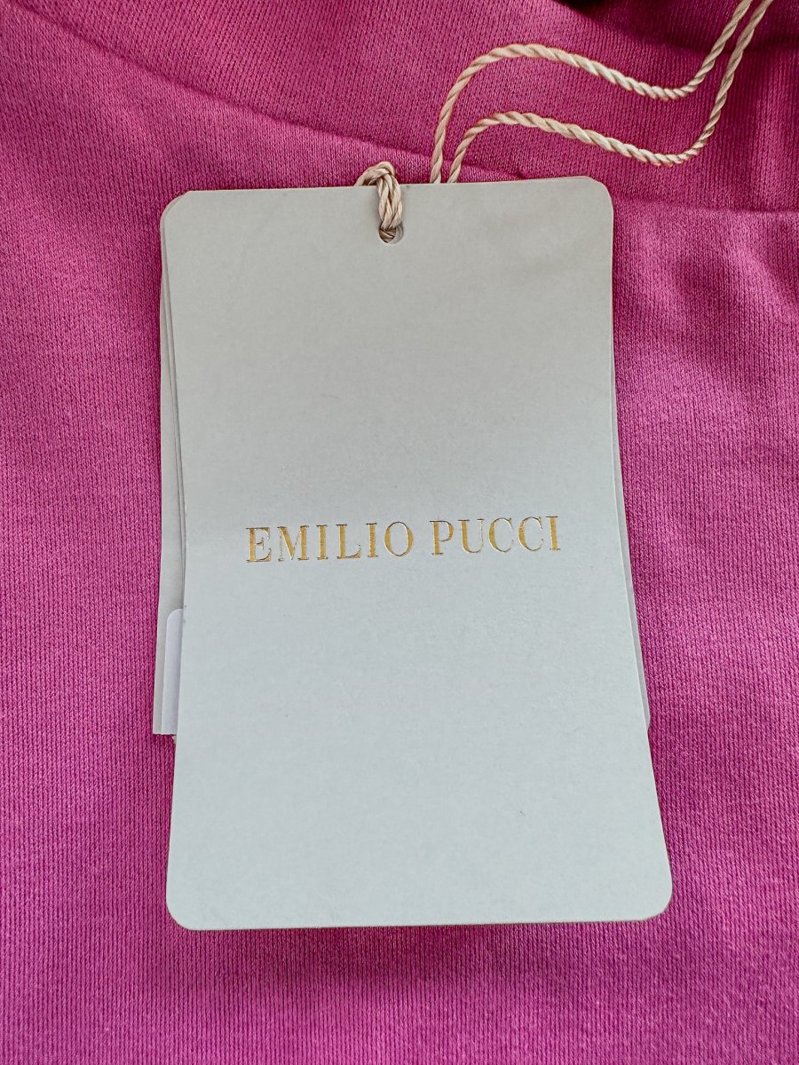 Pucci Girls Pink Logo Cropped Leggings - Imagen 7