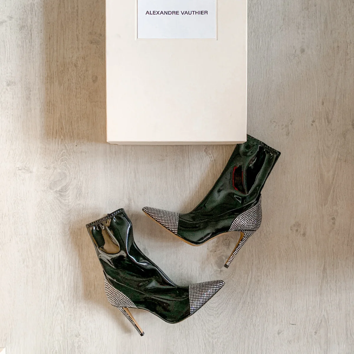 Alexandre Vauthier Crystal Embellished Black Boots - Imagen 5