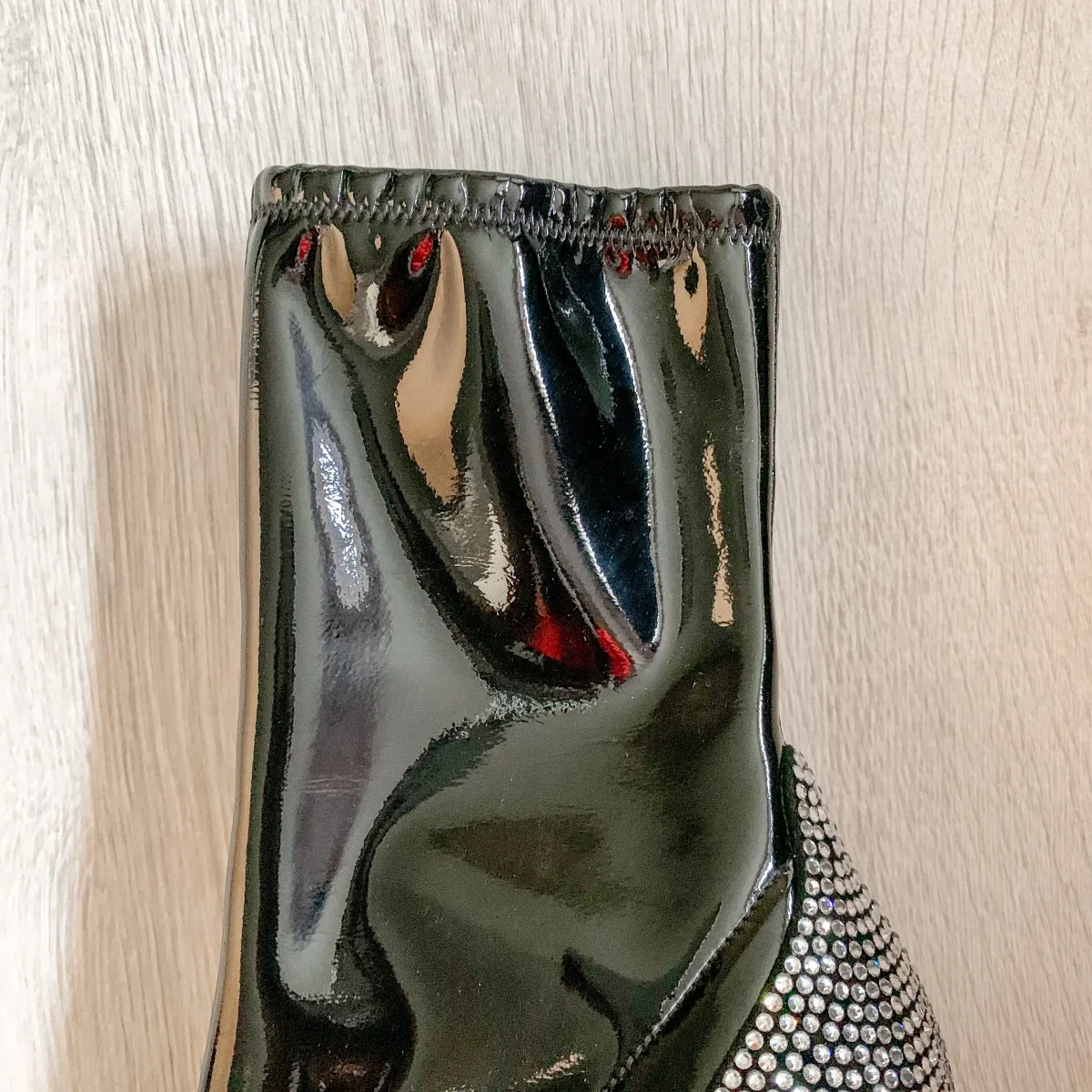 Alexandre Vauthier Crystal Embellished Black Boots - Imagen 8