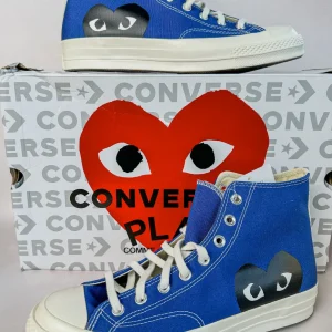 Converse X Comme Des Garçons Blue Chuck 70 Hi Tops