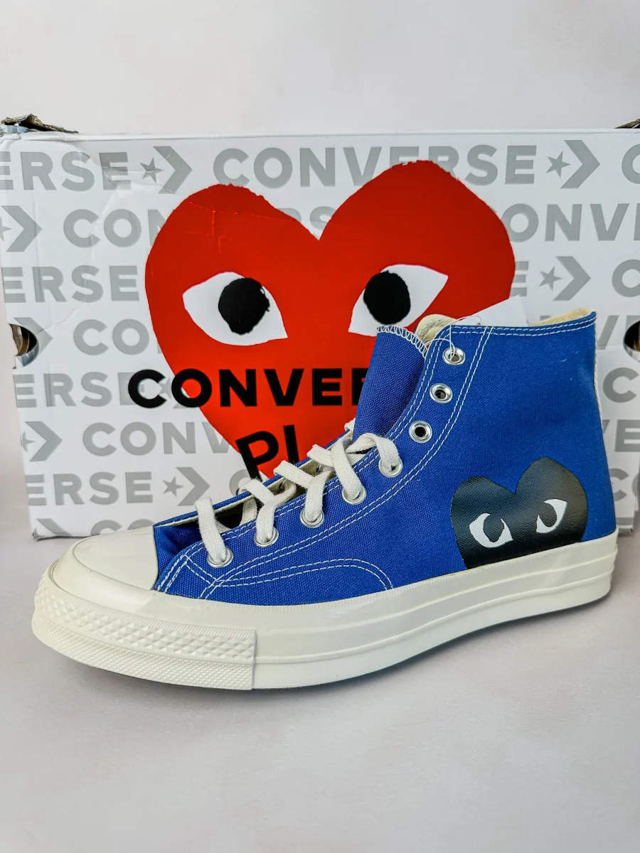 Converse X Comme Des Garçons Blue Chuck 70 Hi Tops - Imagen 3