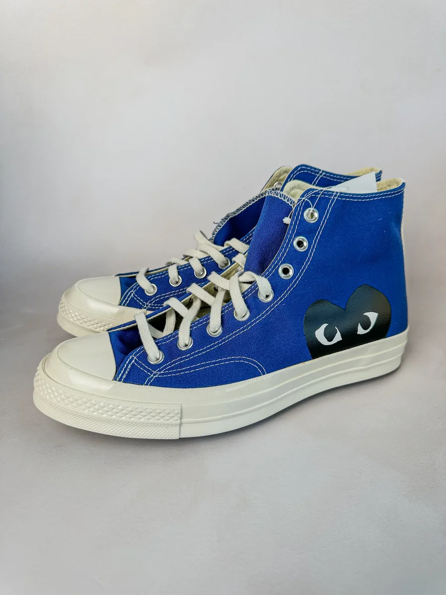 Converse X Comme Des Garçons Blue Chuck 70 Hi Tops - Imagen 4
