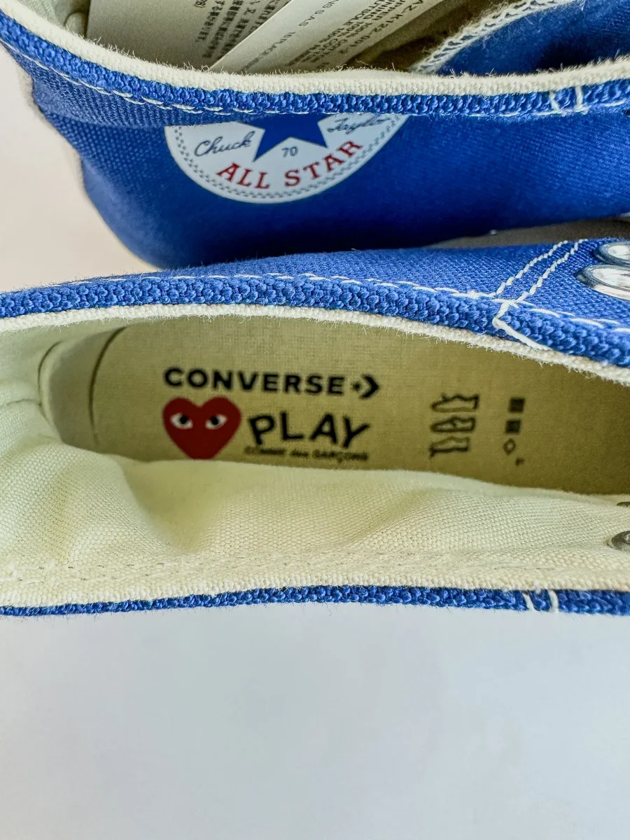 Converse X Comme Des Garçons Blue Chuck 70 Hi Tops - Imagen 9