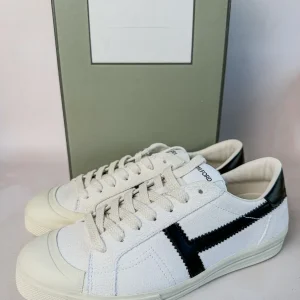 Tom Ford White Cambridge Suede Low Top Sneakers