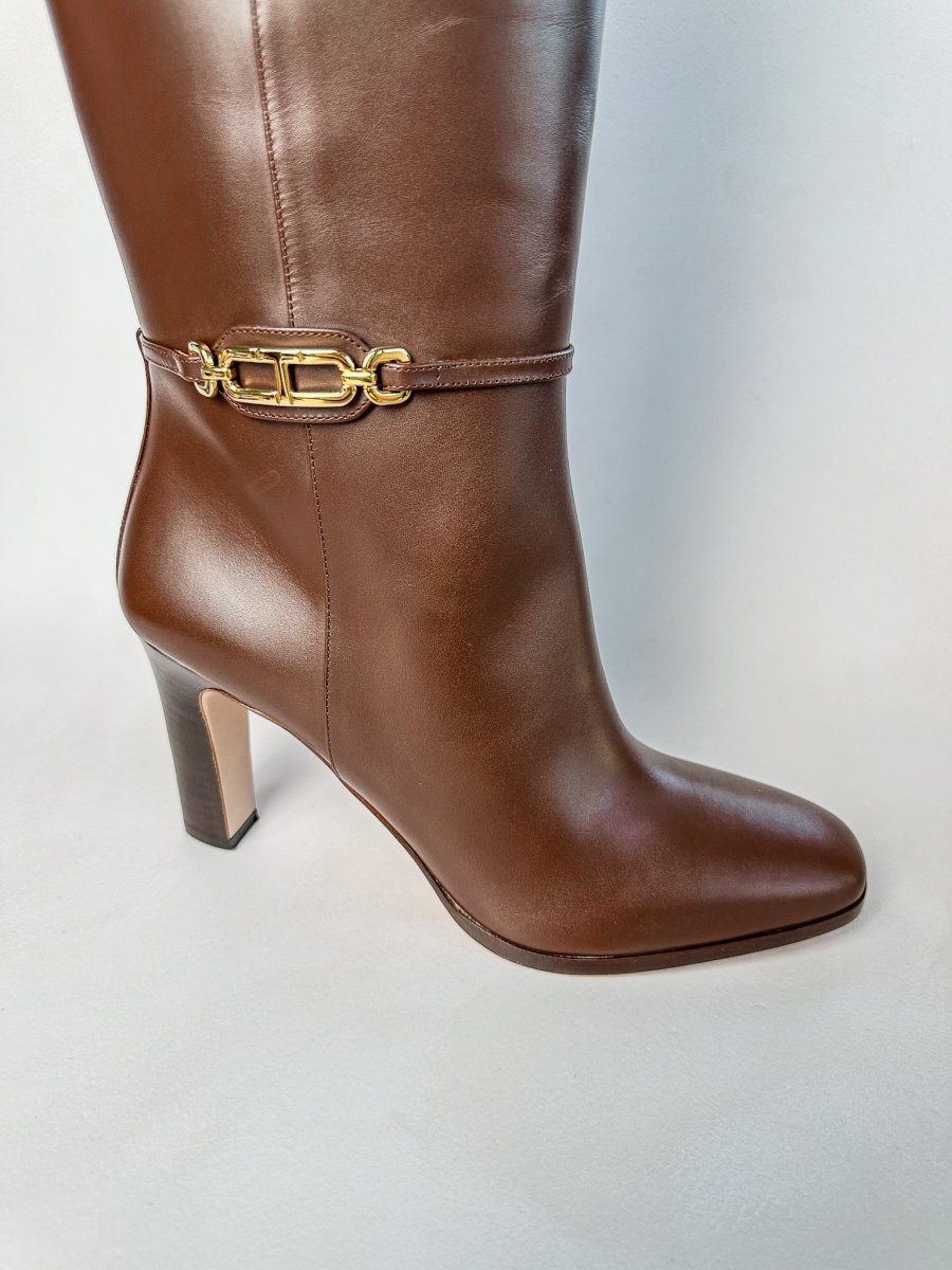 Tom Ford Brown Leather Horsebit Detail Calf Boots - Imagen 3
