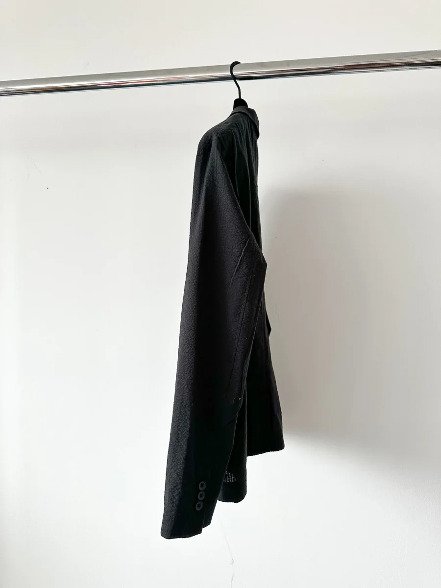 Folk Black Seersucker Cotton Blazer - Imagen 7