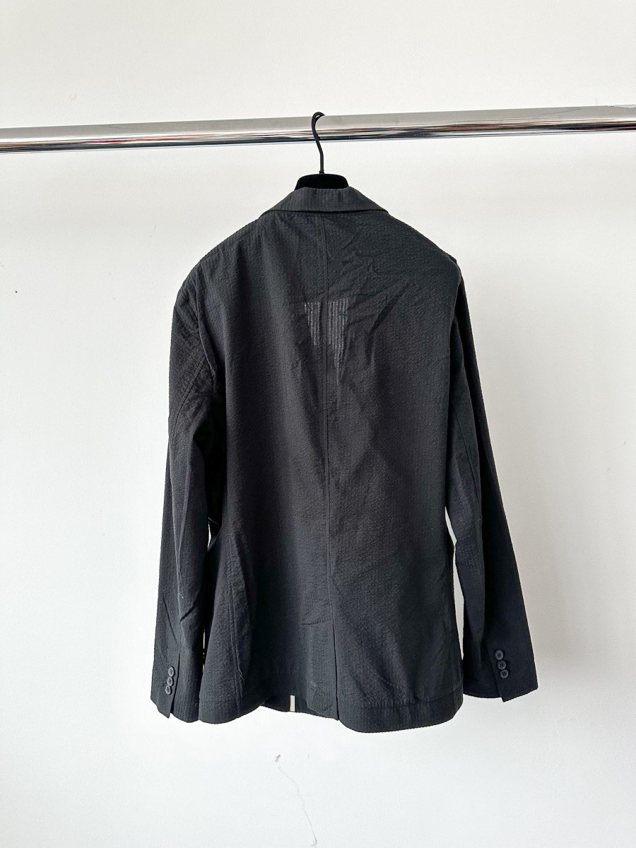 Folk Black Seersucker Cotton Blazer - Imagen 8