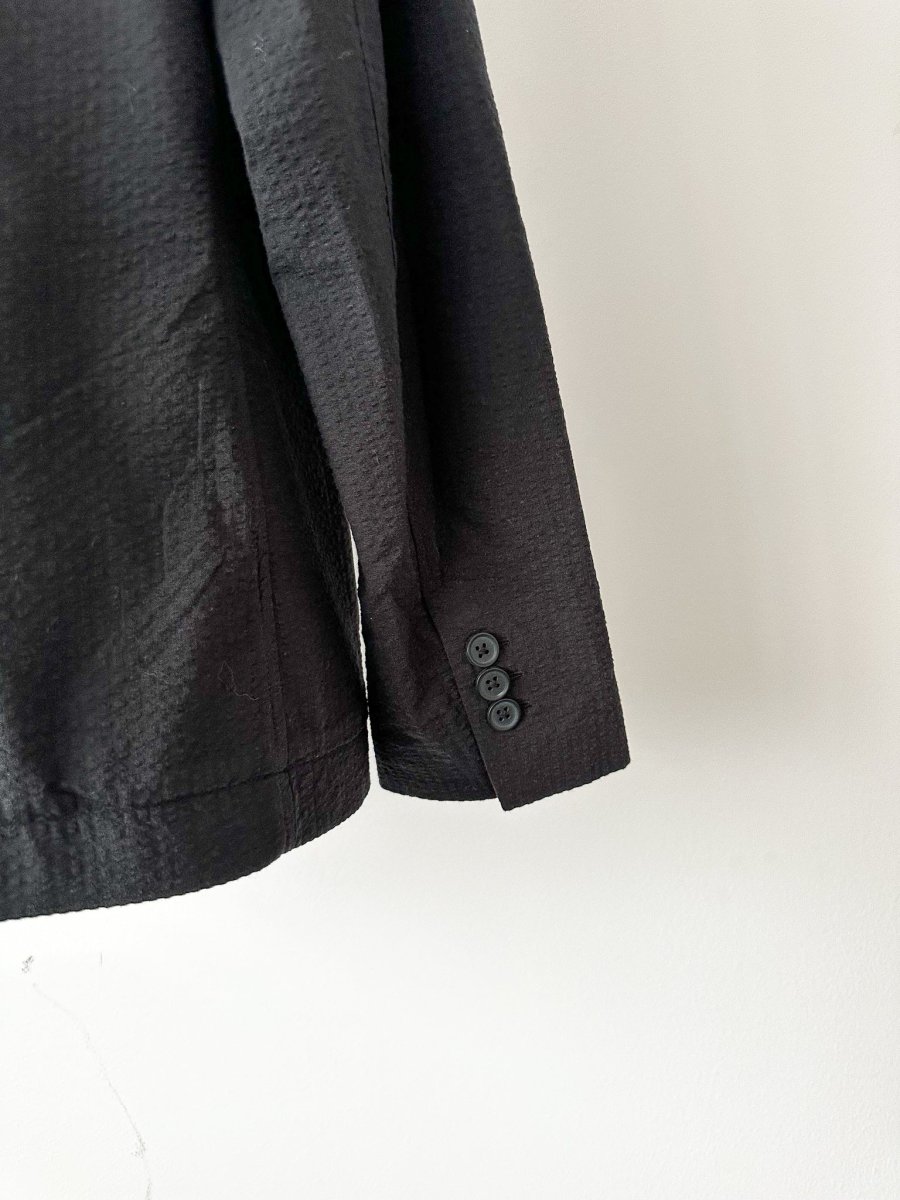 Folk Black Seersucker Cotton Blazer - Imagen 9
