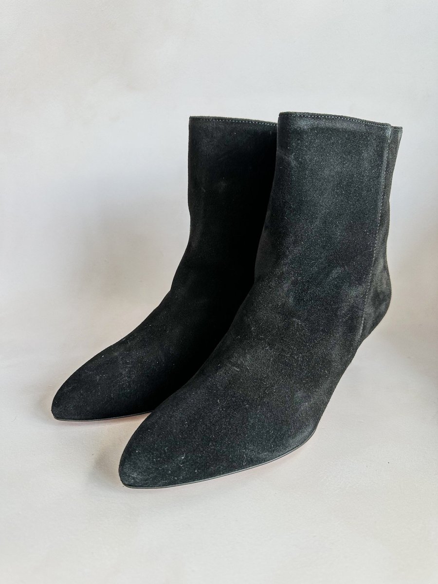 Isabel Marant Black Suede Leather Deone 50mm Ankle Boots - Imagen 5