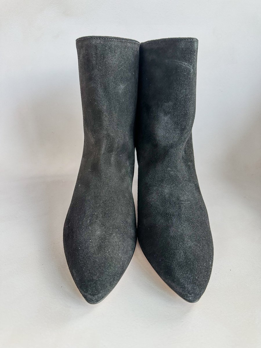 Isabel Marant Black Suede Leather Deone 50mm Ankle Boots - Imagen 6