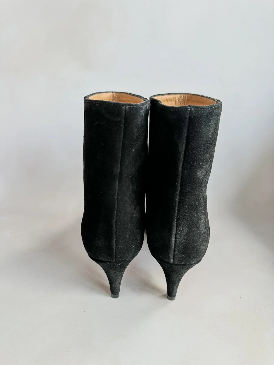 Isabel Marant Black Suede Leather Deone 50mm Ankle Boots - Imagen 8