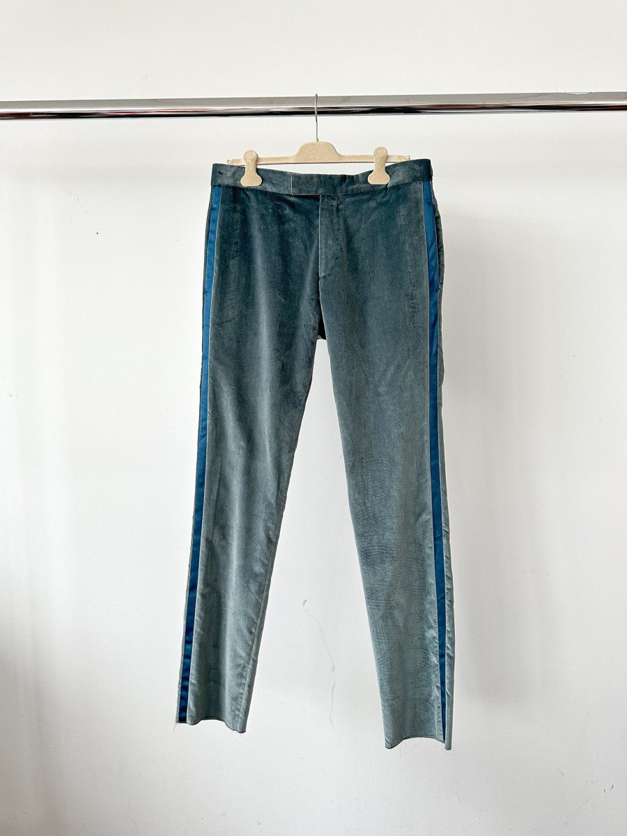 Paul Smith Velvet Blue Stripe Side Smart Trousers - Imagen 2
